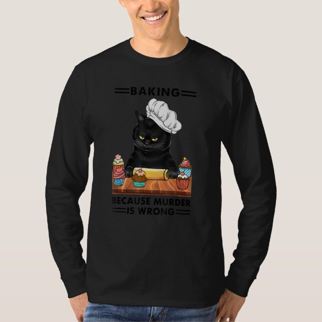 T-shirt Cuisson de chat noir parce que le meurtre est une  (Devant)