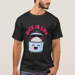 T-shirt Cuisson du Riz Le Riz est la Vie Gastronomie Drôle