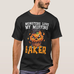 T-shirt Cuisson Halloween Tricot Ou Traiter Boulangerie Bo