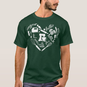 T-shirt Cuisson Ingrédients et ustensiles Pâtisserie au co
