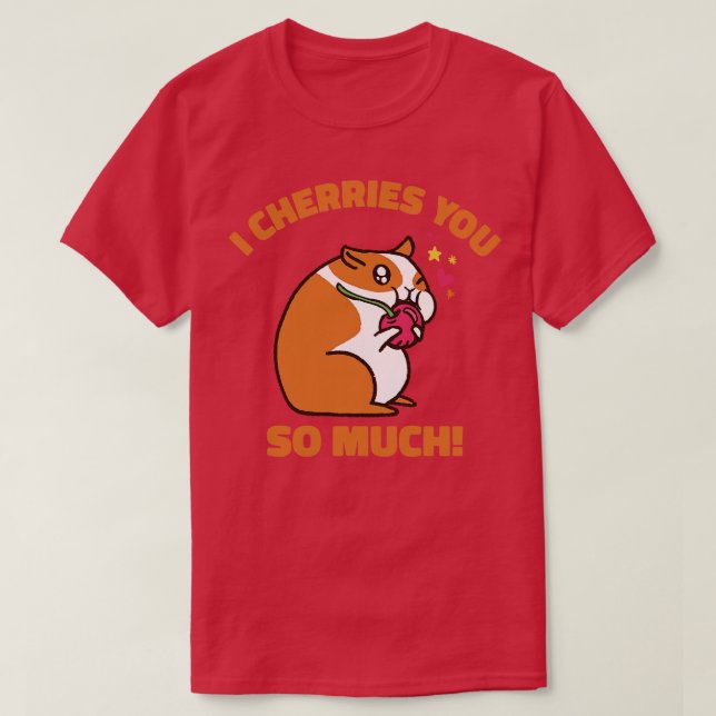 T-shirt Cuite Animal Hamster Cherry Animaux Animaux Animau (Design devant)