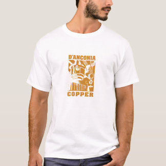 T-shirt cuivre de d'Anconia/logo blanc