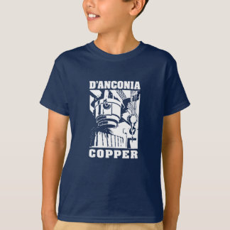 T-shirt cuivre de d'Anconia/logo blanc