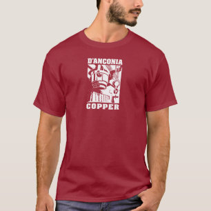 T-shirt cuivre de d'Anconia/logo blanc