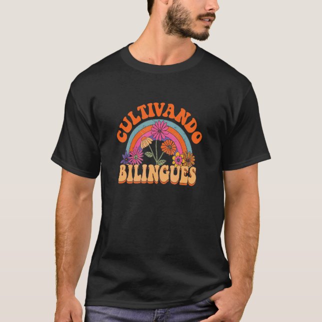 T-shirt Cultivando Bilingues Professeur d'espagnol Bilingu (Devant)