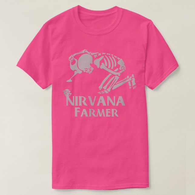 T-shirt cultivateur de squelette nirvana  (Design devant)
