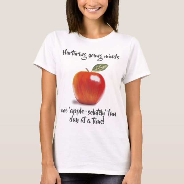 T-shirt Cultiver les jeunes esprits Pomme de l'enseignant (Devant)