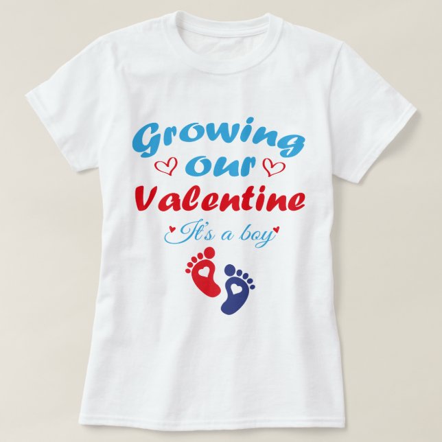 T-shirt Cultiver notre Saint Valentin C'est un garçon Nouv (Design devant)
