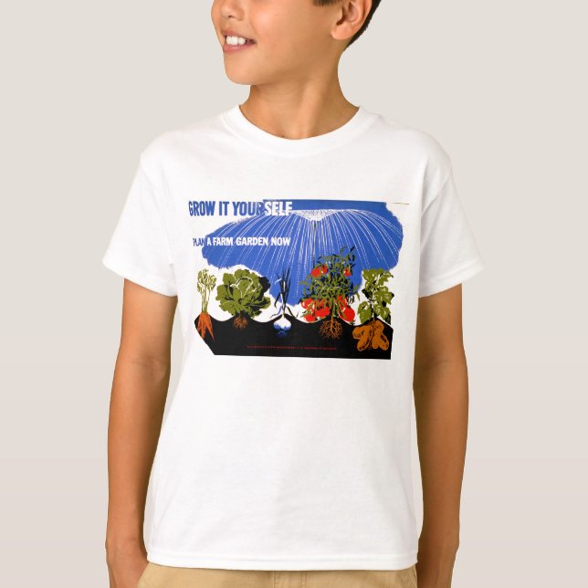 T-shirt Cultiver soi-même ~ Plante un jardin agricole main (Devant)