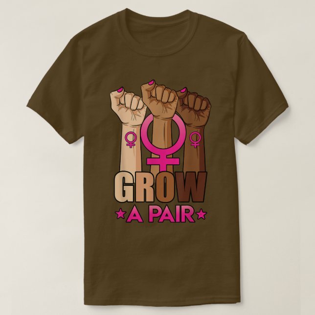 T-shirt Cultiver Une Paire Uterus Pro Choice Feminist Feme (Design devant)