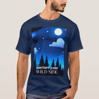 Cultivez Votre Côté Sauvage - Lune. Étoiles et pin