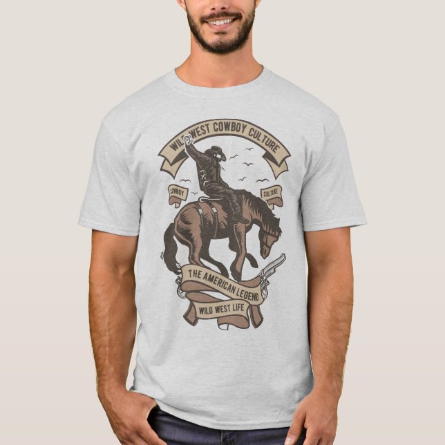 T-shirt Culture Cowboy Wild West (Devant)