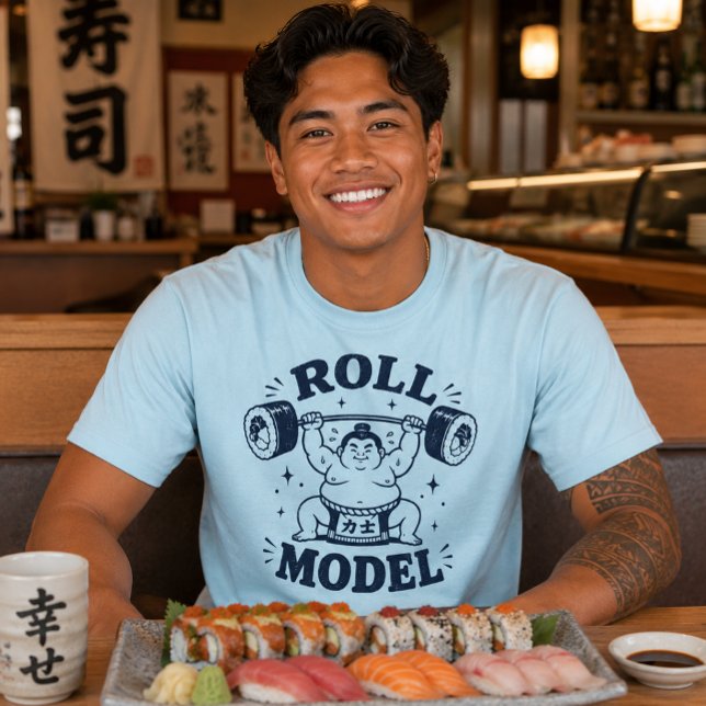 T-shirt culture hawaïenne - modèle de roulement (roll model - sushi fun)