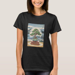 T-shirt Culture japonaise Bonsai Arbre Jardin Zen Vintage