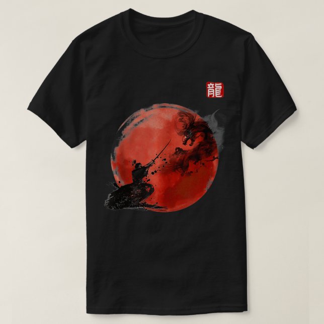 T-shirt Culture Japonaise Les Guerriers Samouraïs Sous Un  (Design devant)