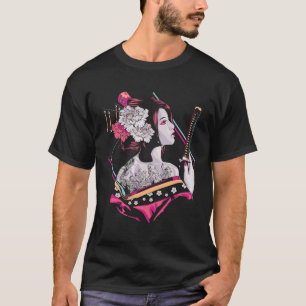 T-shirt Culture japonaise Samurai Cherry Blossom Sakura