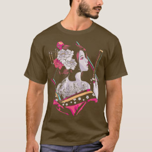 T-shirt Culture japonaise Samurai Cherry Blossom Sakura Ge
