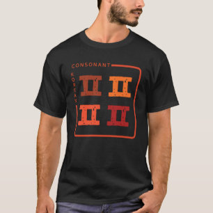 T-shirt Culture K alphabet coréen Hangul Consonant 28