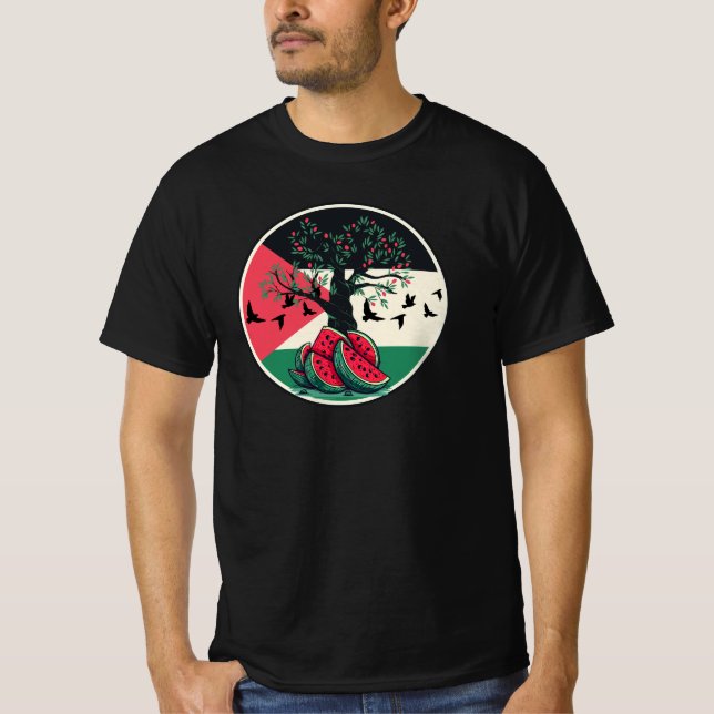 T-shirt culture palestienne pastèque palestine olivier (Devant)