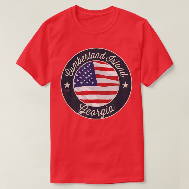 T-shirt Cumberland Island - Patriotique Georgia Souvenir T (Design devant)