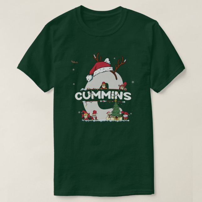 T-shirt Cummins Christmasw Cummins Name for funny Xmas  (Design devant)