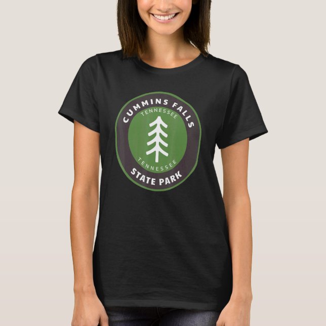 T-shirt Cummins Falls State Park Tennessee Tn Forest Badge (Devant)