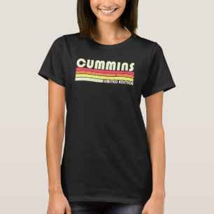T-shirt Cummins Nom de famille Retro Vintage 80s 90s Anniv