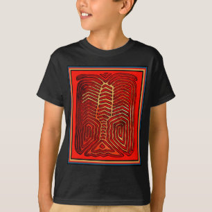 T-shirt Cuna Indian Tribal Lobster Squelette