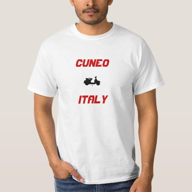 T-shirt Cuneo, Italie Scooter (Devant)
