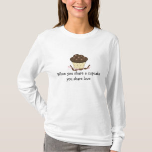 T-shirt Cupcake au Chocolat avec Citation