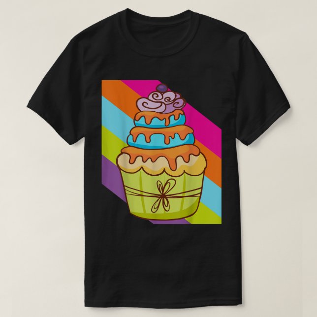 T-shirt Cupcake Bake Bakery Baker Gâteau Alimentation déli (Design devant)