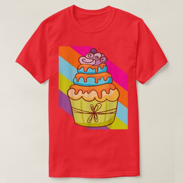 T-shirt Cupcake Bake Bakery Baker Gâteau Alimentation déli (Design devant)