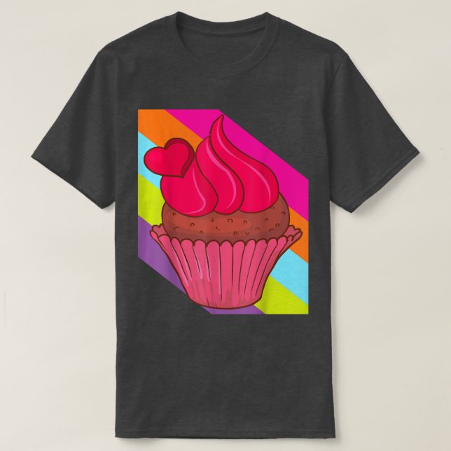 T-shirt Cupcake Bake Bakery Baker Gâteau Alimentation déli (Design devant)
