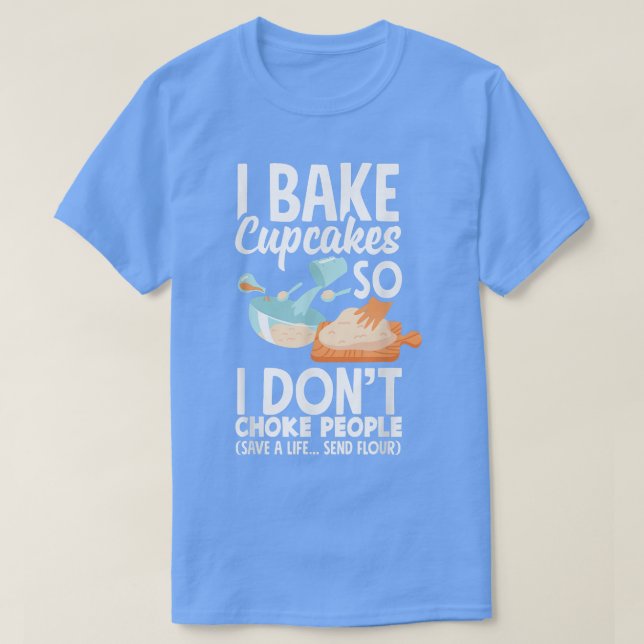 T-shirt Cupcake Bake Lover Funny Cupcake 1271 (Design devant)