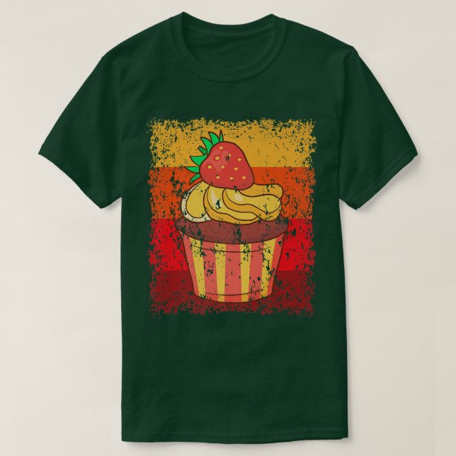 T-shirt Cupcake Boulangerie boulangerie Gâteau Vintage Rét (Design devant)