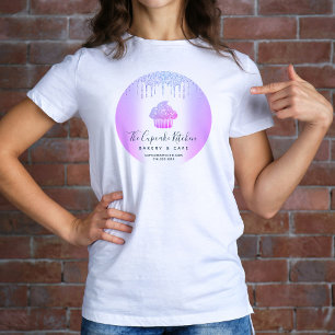 T-shirt Cupcake Boulangerie Pâtisserie Café Purple Parties