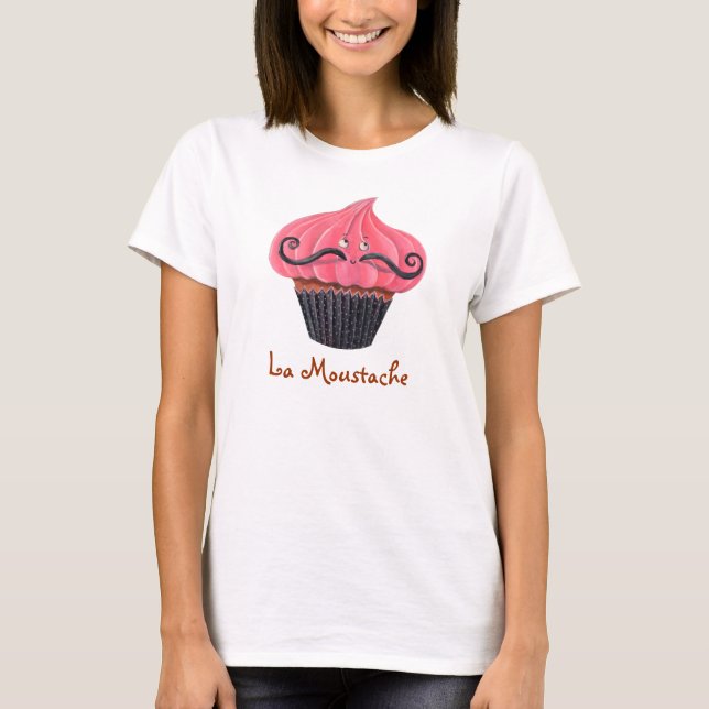 T-shirt Cupcake et La Mustache (Devant)