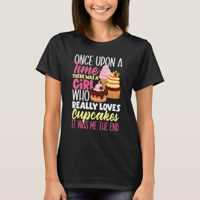 T-shirt Cupcake Girl Baking Cupcake (Devant)