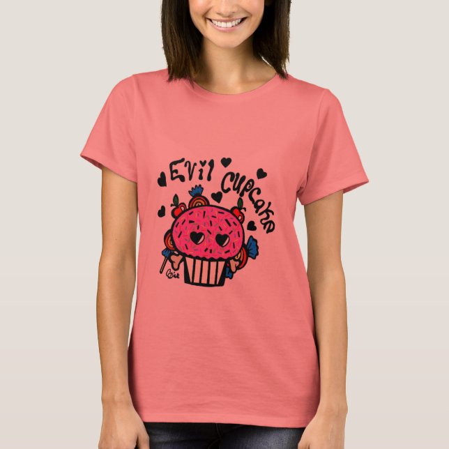 T-shirt cupcake mal (Devant)