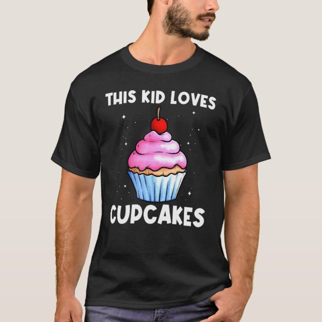 T-shirt Cupcake Pour Enfants Garçons Baker Baking Cupcake (Devant)