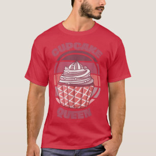 T-shirt Cupcake Queen Funny Girl Baking Citation disant Re