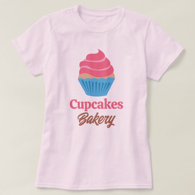 T-shirt Cupcake rose (Design devant)