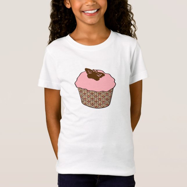 T-shirt Cupcake rose fraise givrée (Devant)