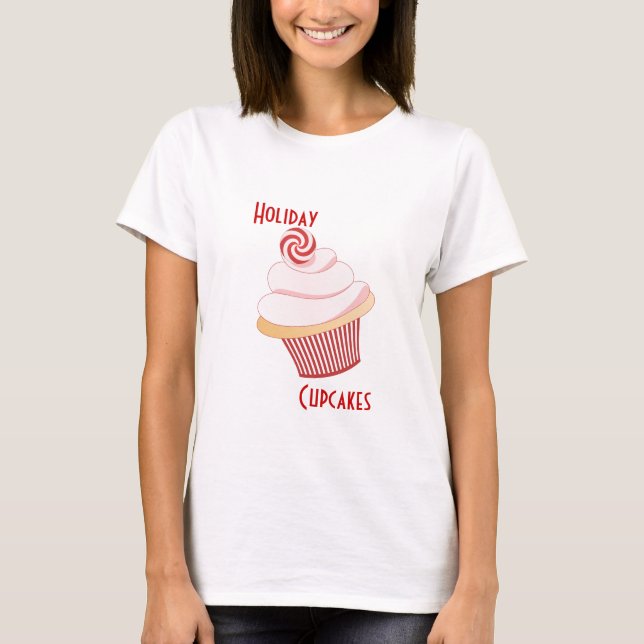 T-shirt cupcake surmonté de menthe (Devant)