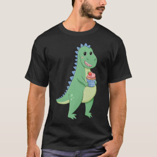 T-shirt Cupcake T-Rex Dinosaur Baker Pâtisserie Chef Dino