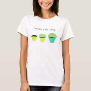 T-shirt Cupcake vert en préparation