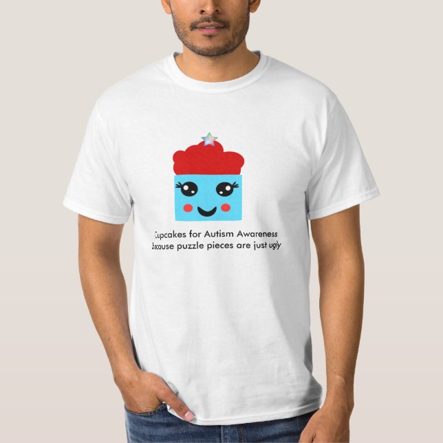 T-shirt Cupcakes à la Sensibilisation sur l'autisme (Devant)