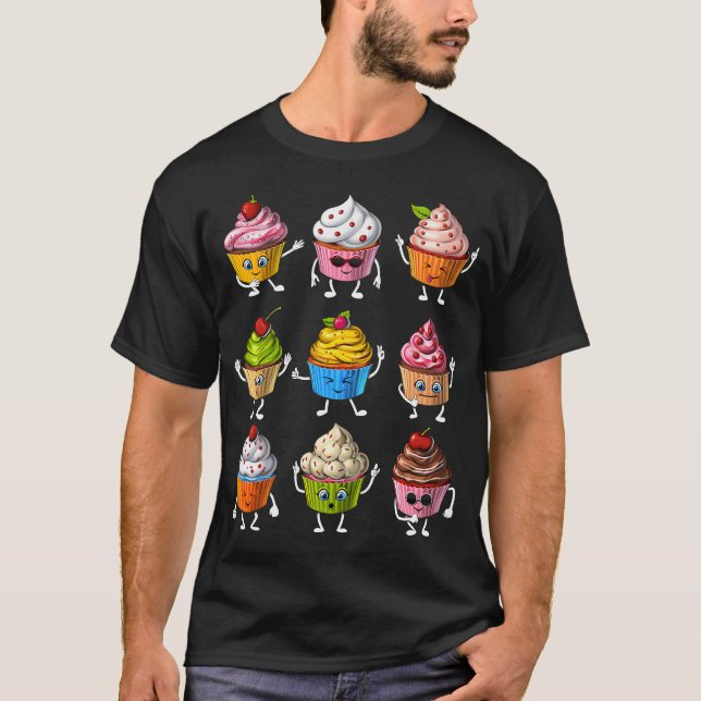 T-shirt Cupcakes drôles (Devant)