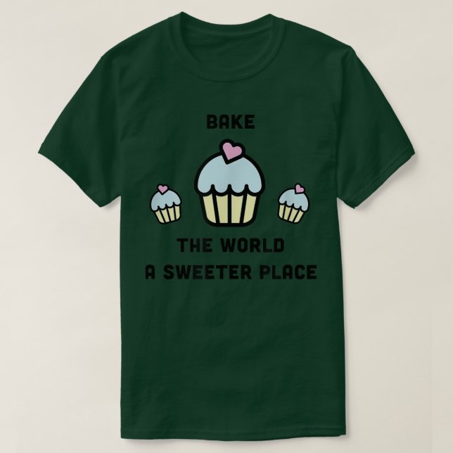 T-shirt Cupcakes Muffins Cute Bake Bake Pâtisserie Chef Fu (Design devant)