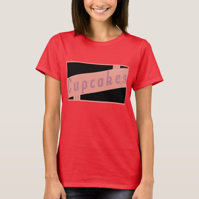 T-shirt cupcakes rétro (Devant)